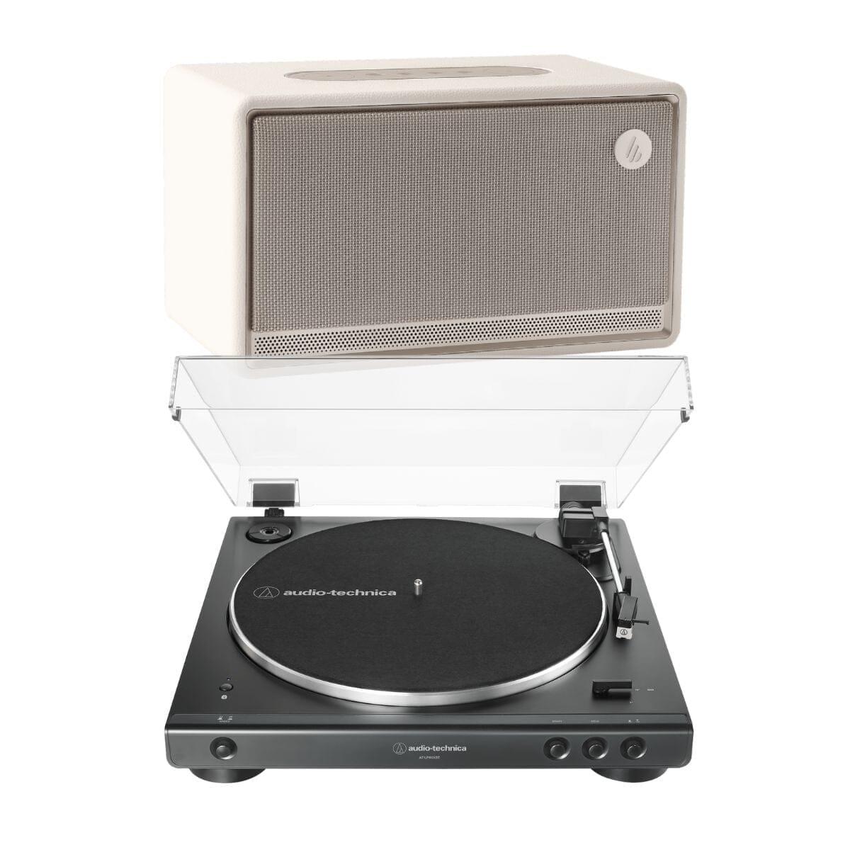 Audio-Technica LP60X + Edifier ES300 Wireless Speaker with Bluetooth & WiFi Turntable Bundles Audio-Technica White Standard + Bluetooth (LP60XBT)
