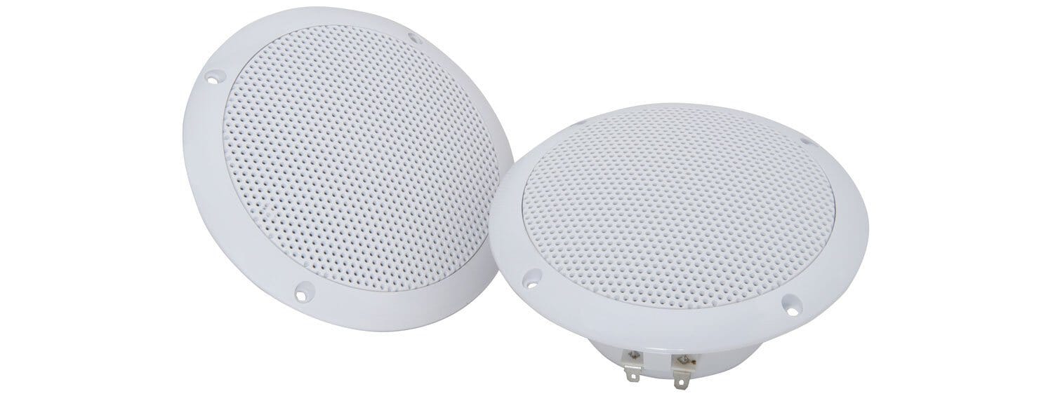 e-audio Bluetooth Amplifier + 5" Bathroom Ceiling Speakers (Pair) In Ceiling Speaker Systems e-audio