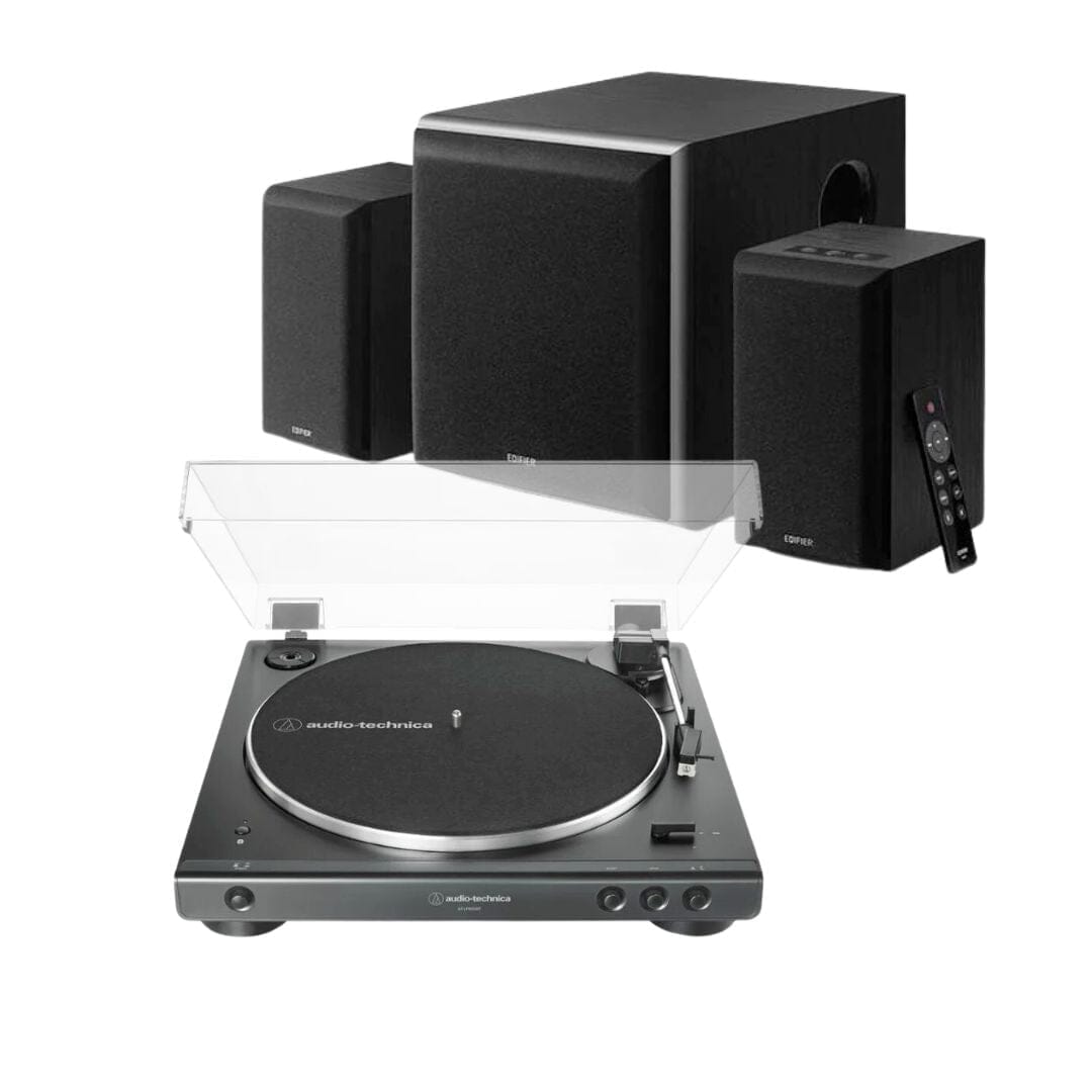 Edifier M601DB + Audio-Technica LP60X Turntables with Speakers Turntable Bundles Audio Technica STANDARD + BLUETOOTH (LP60XBT)