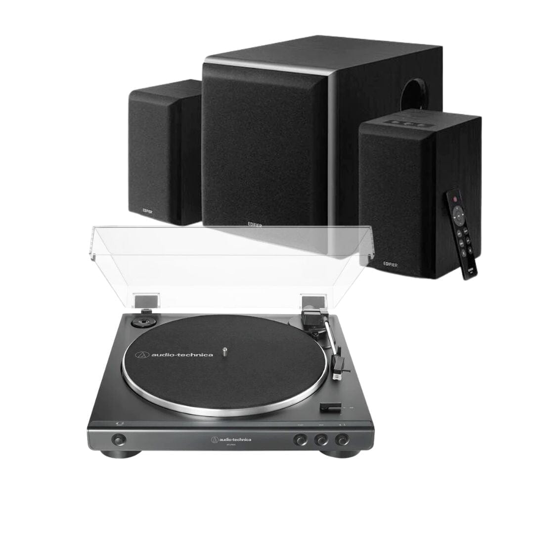 Edifier M601DB + Audio-Technica LP60X Turntables with Speakers Turntable Bundles Audio Technica STANDARD (LP60X)