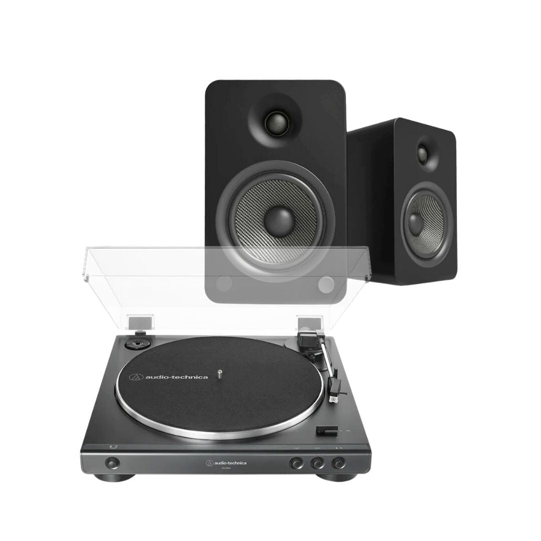 Kanto Audio YU6 & LP60X Fully Automatic Turntable with Active Bluetooth Bookshelf Speakers Turntable Bundles kanto STANDARD BLACK