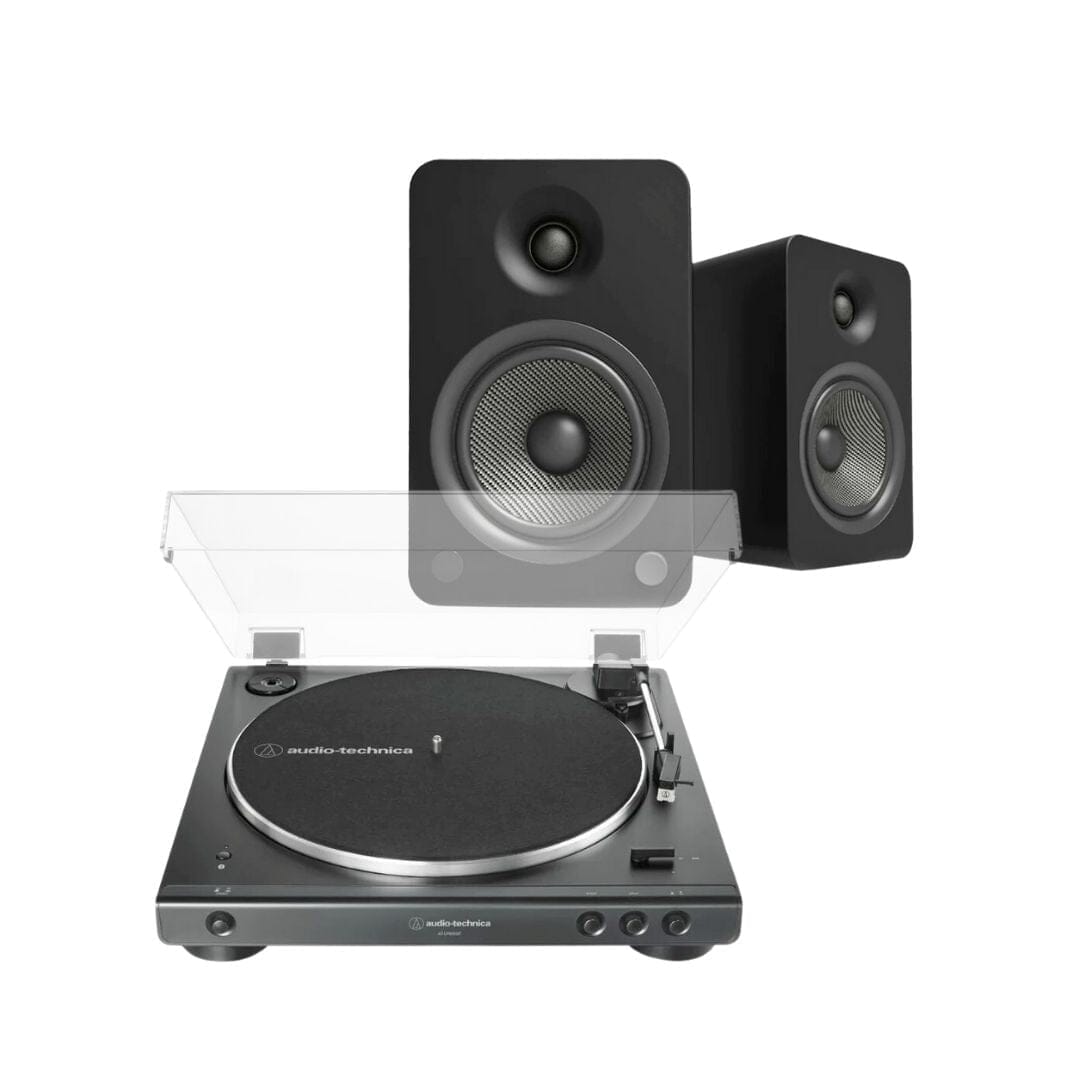 Kanto Audio YU6 & LP60X Fully Automatic Turntable with Active Bluetooth Bookshelf Speakers Turntable Bundles kanto STANDARD + BLUETOOTH BLACK