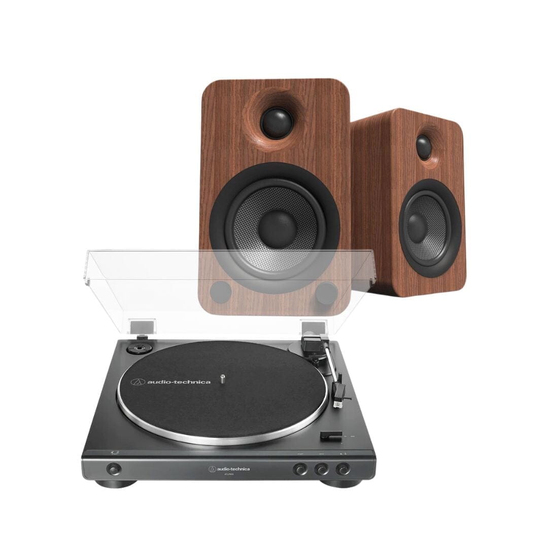 Kanto Audio YU6 & LP60X Fully Automatic Turntable with Active Bluetooth Bookshelf Speakers Turntable Bundles kanto STANDARD WALNUT