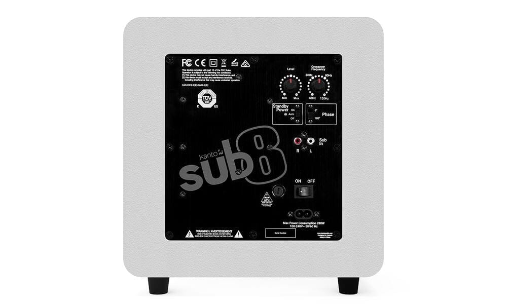 Kanto SUB8 8" 300W Powered Subwoofer Subwoofers Kanto Audio