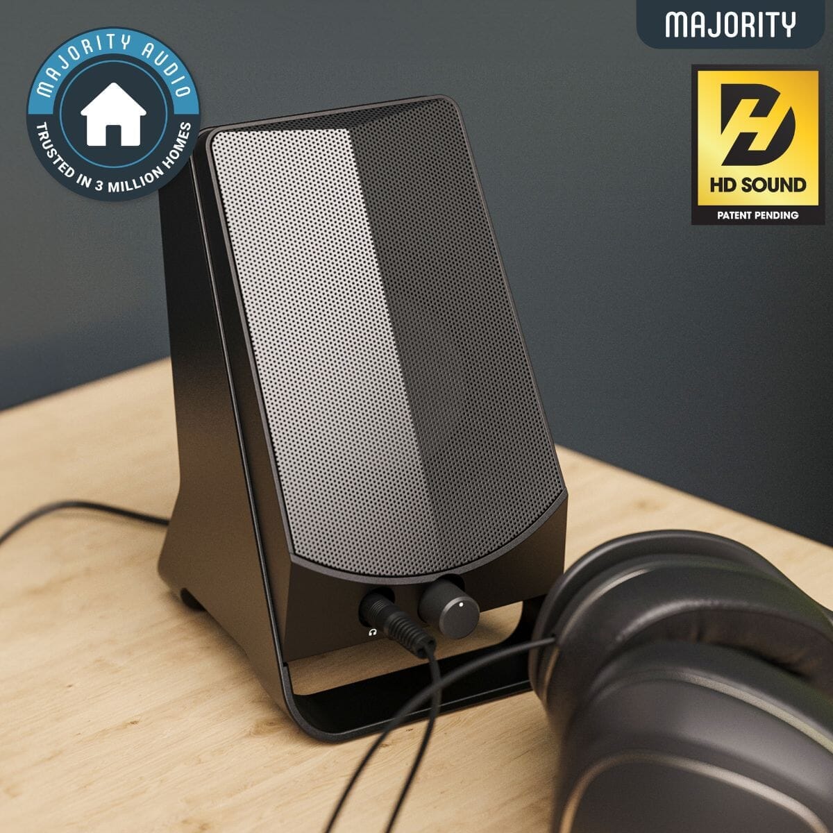 Majority DX10 PC Speakers - USB & AUX - Plug & Play Active Speakers Majority