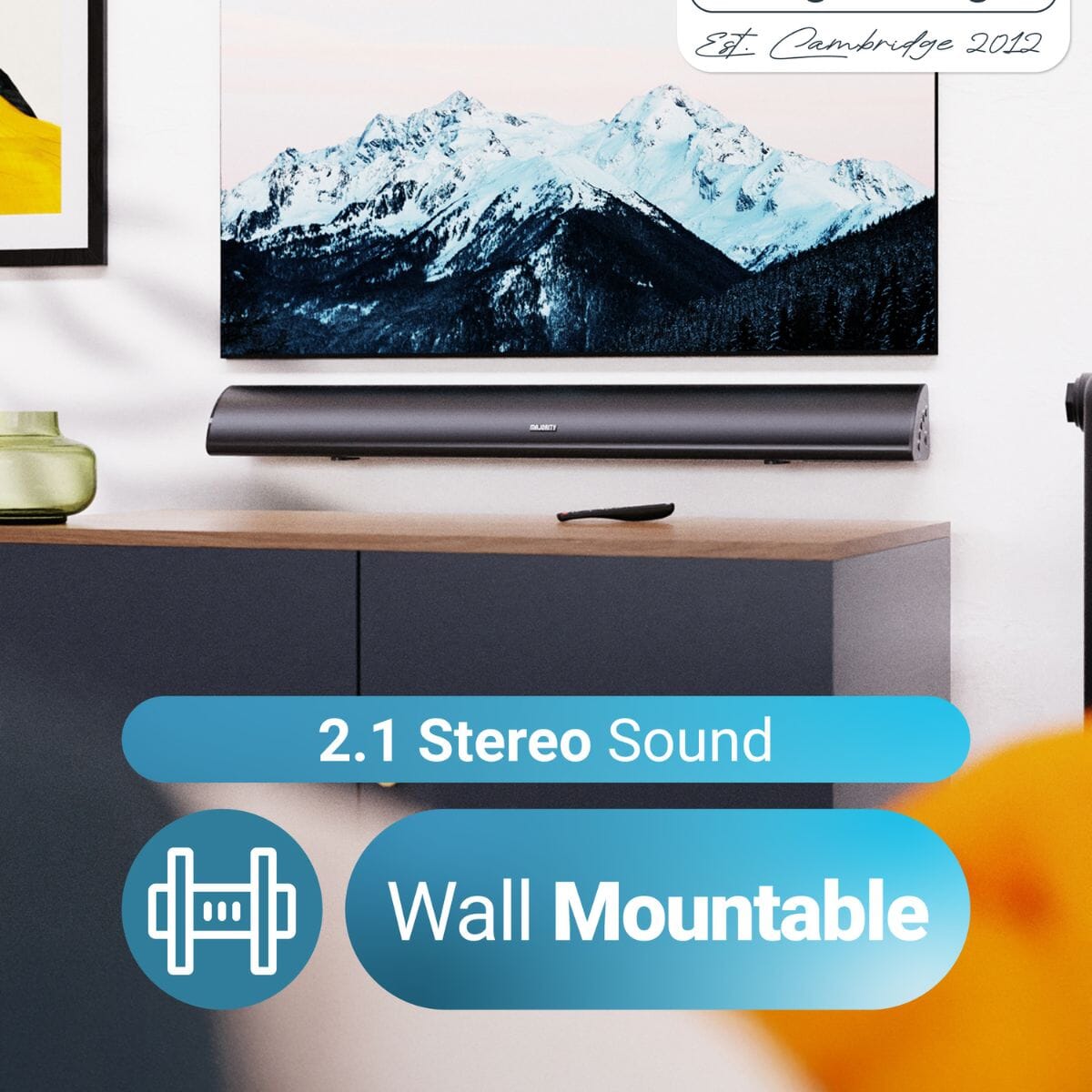 Majority Snowdon Soundbar with Built-In Subwoofer - 120W Soundbars Majority