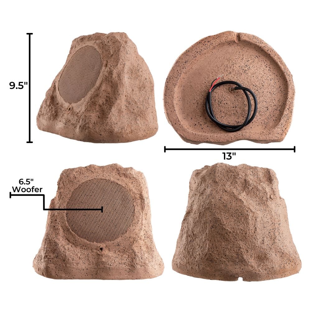 OSD Audio RS670 Outdoor Rock Speakers - Brown (Pair) Outdoor Speakers OSD Audio