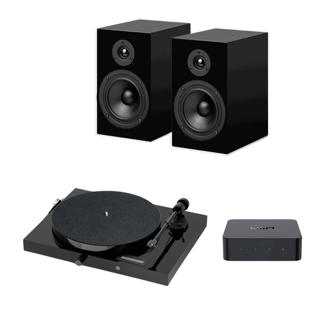 Pro-Ject Juke Box E1 Bundle + WiiM Pro Hi-Res WiFi Music Streamer with Multiroom, Airplay 2, Spotify Connect & Alexa HiFi Systems Pro-Ject Black