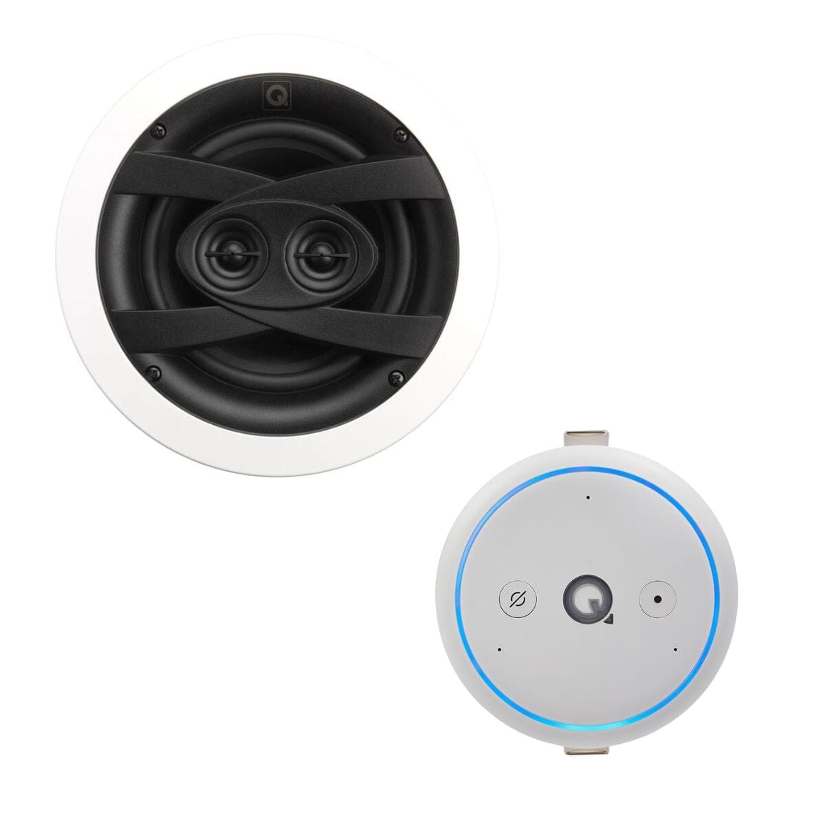 Q Acoustics E300A Bluetooth/WiFi/Alexa Amplifier with 6.5" Bathroom Ceiling Speaker Amplifiers Q Acoustics Single Speaker