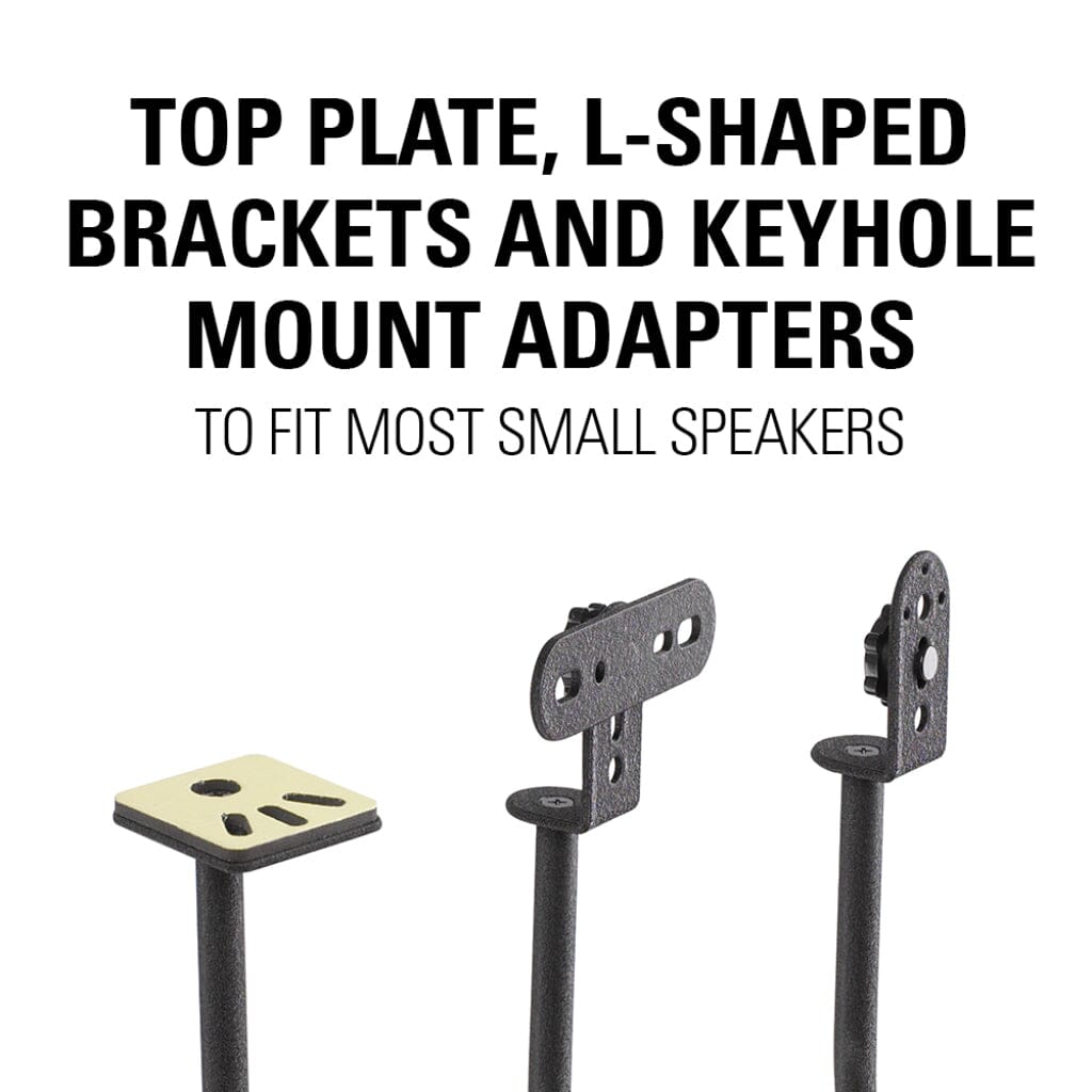 SANUS HTB3-B1 Adjustable Speaker Stands for Satellite Speakers up to 4 lbs TV Brackets Sanus