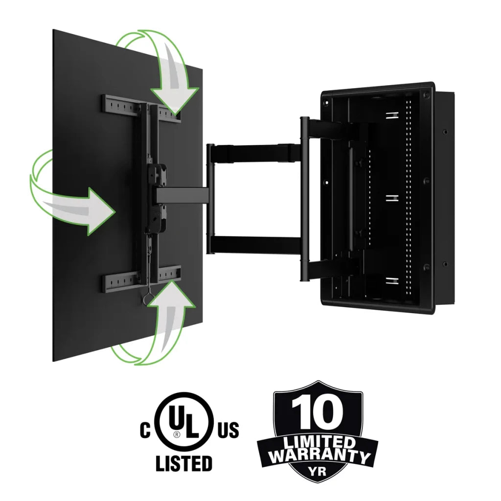 SANUS VIWLF128 Premium Large In-Wall Full-Motion Mount for TVs 42"-85" TV Brackets Sanus