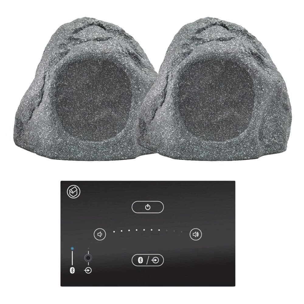 Systemline E50 Bluetooth Amplifier inc. QI65LW 6.5" Outdoor Rock Speakers Outdoor Speaker Systems Systemline