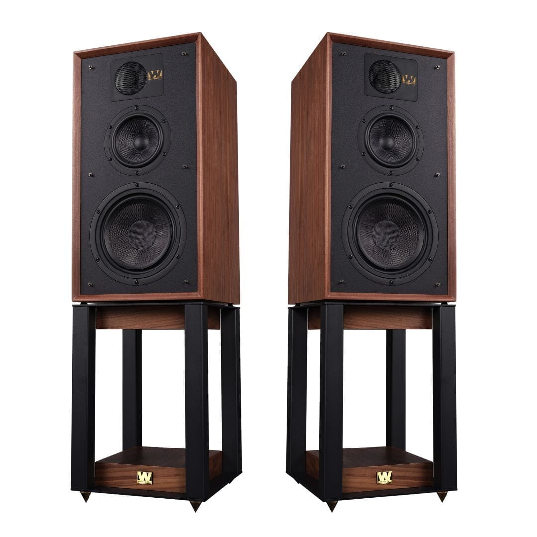Wharfedale Linton Heritage Speakers + Stands (Pair) Bookshelf Speakers Wharfedale Walnut