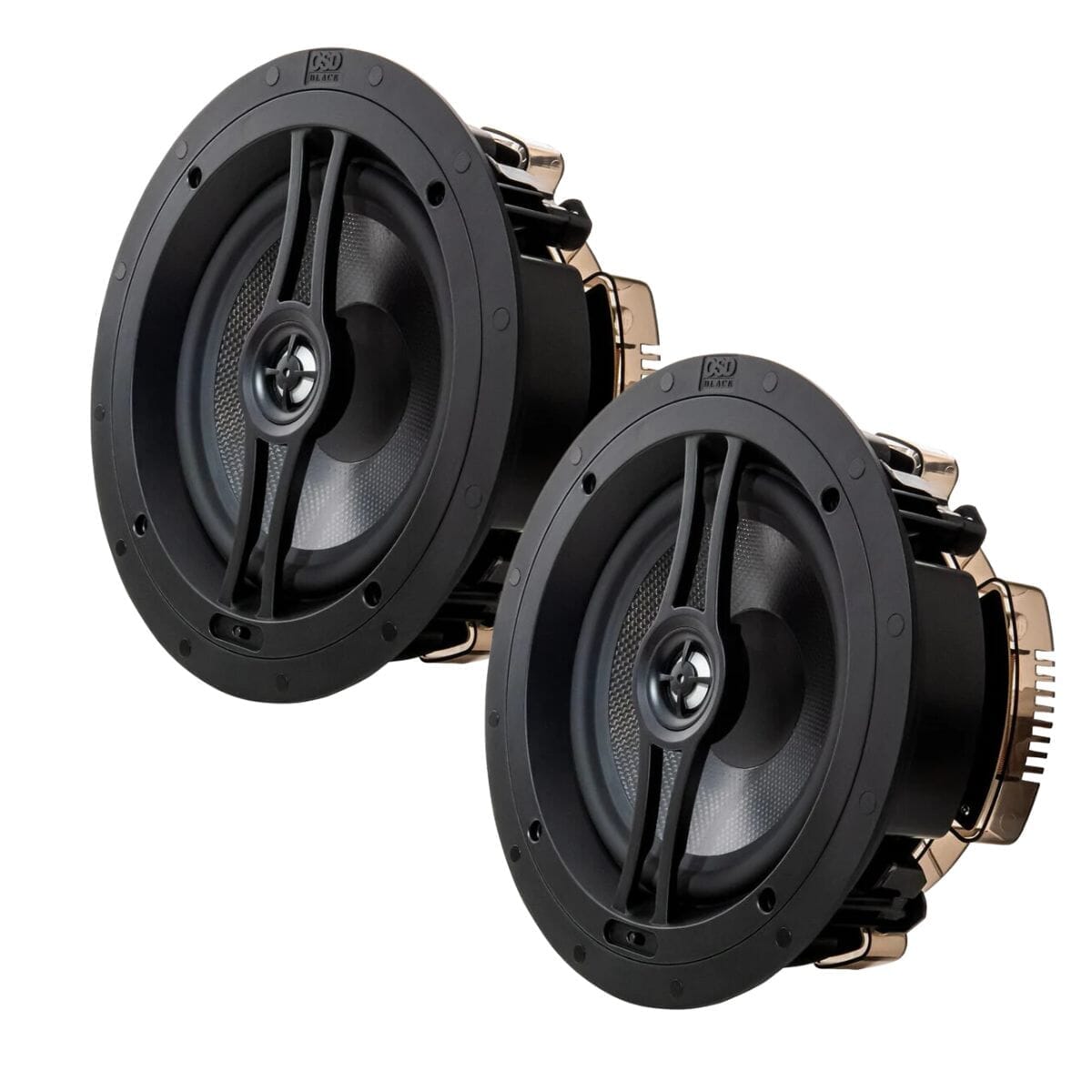 WiiM AMP + OSD Audio Black Series R83 8" Ceiling Speakers In Ceiling Speaker Systems OSD Audio