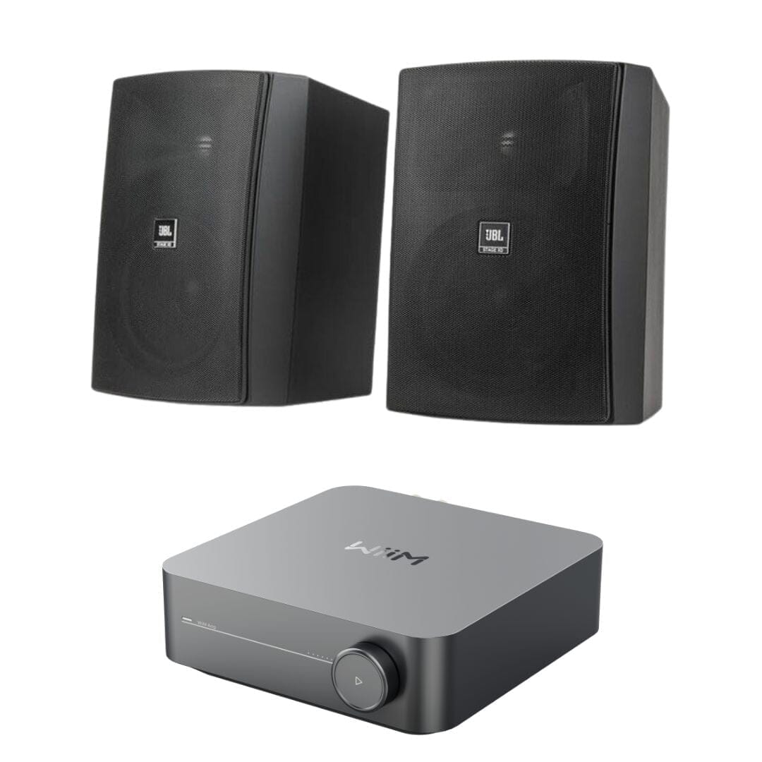 WiiM AMP Wi-Fi & Bluetooth Amplifier + JBL Stage XD 5.25" Outdoor Speakers Outdoor Speaker Systems WiiM Black