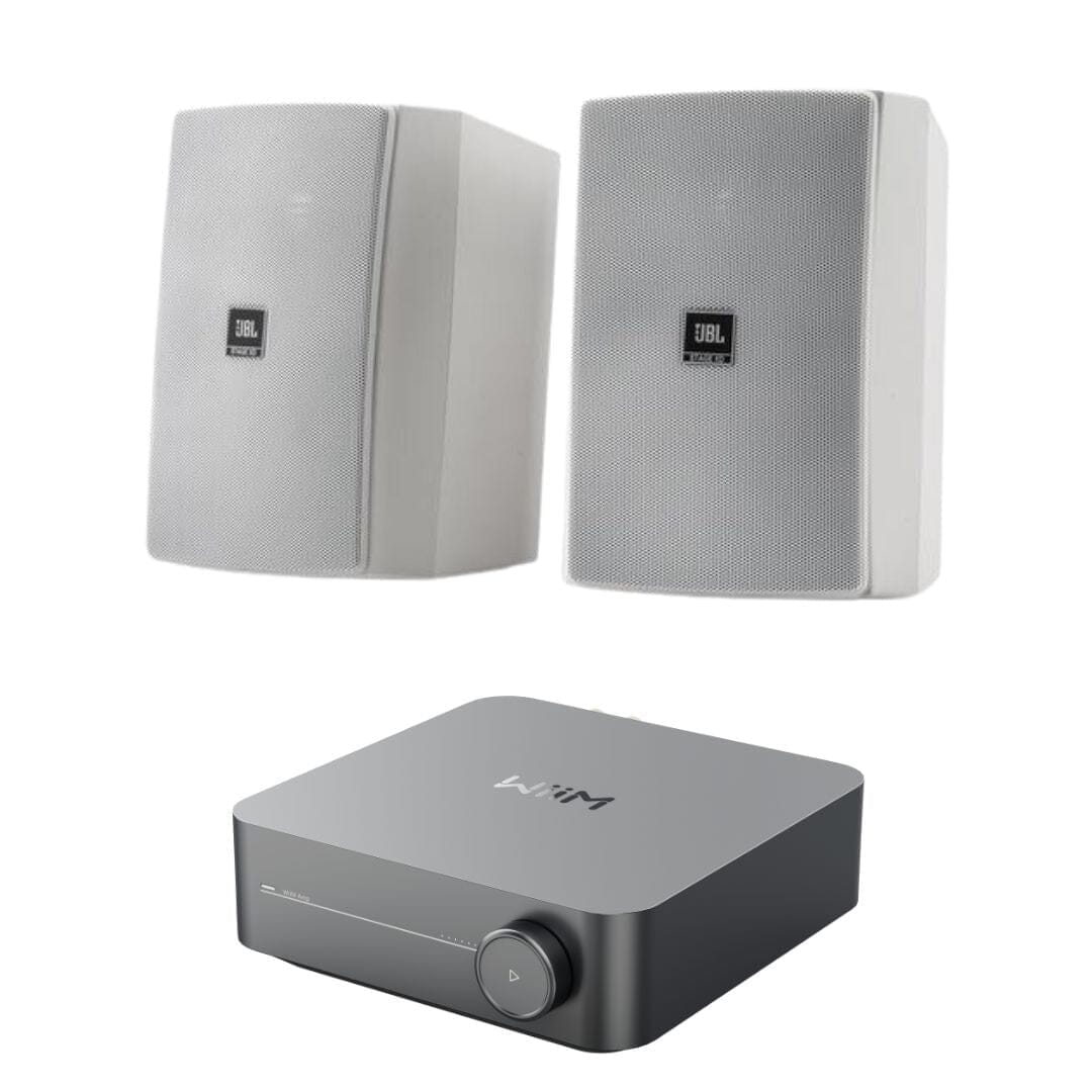 WiiM AMP Wi-Fi & Bluetooth Amplifier + JBL Stage XD 5.25" Outdoor Speakers Outdoor Speaker Systems WiiM White