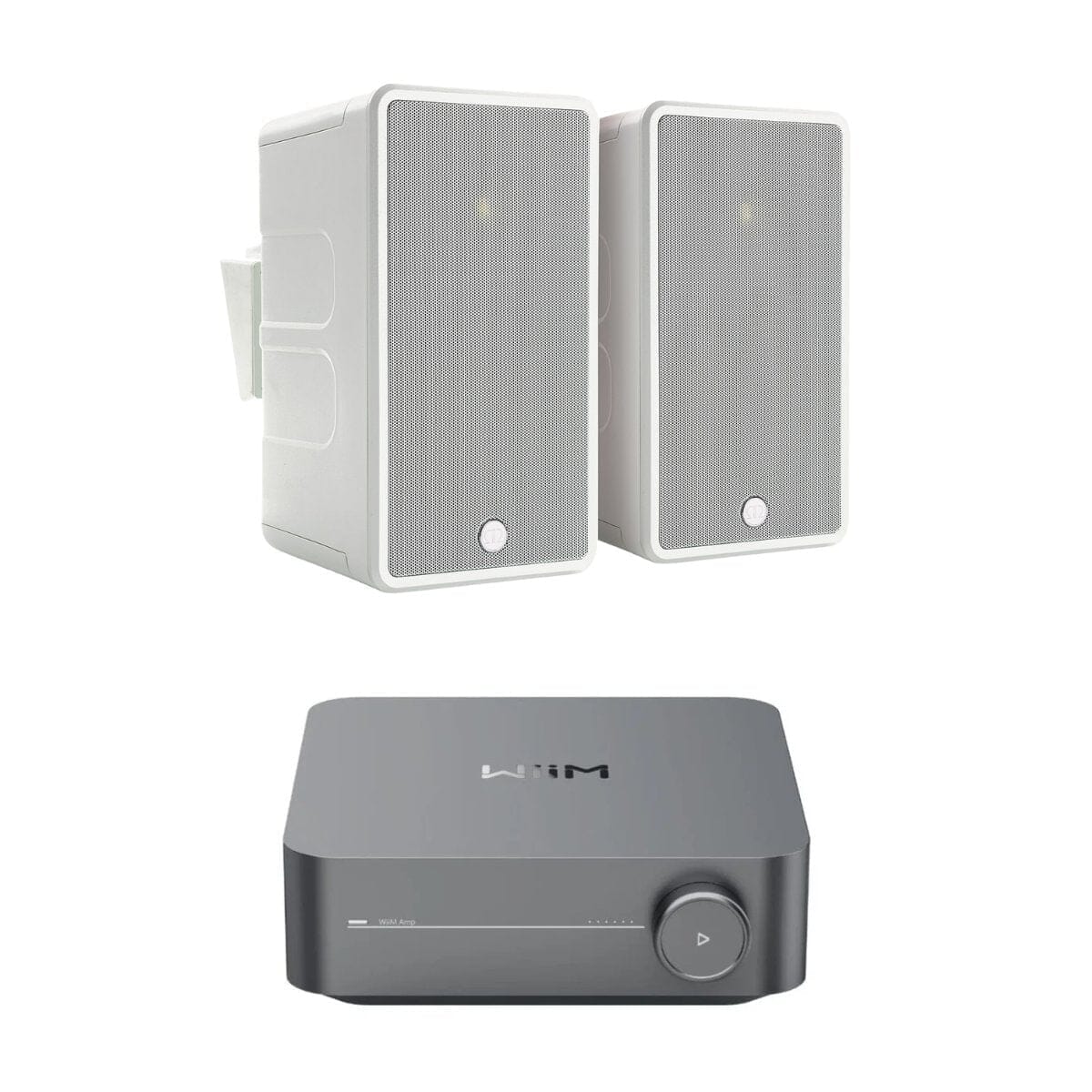 WiiM AMP Wi-Fi & Bluetooth Amplifier + Monitor Audio Climate 60 6.5" Outdoor Speakers (Pair) Outdoor Speaker Systems WiiM White