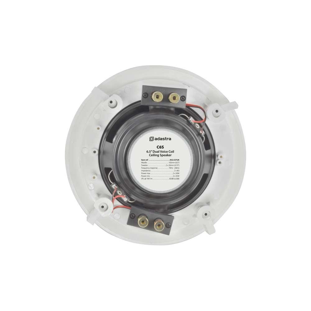 Adastra C6S 6.5" Single Stereo Ceiling Speaker (Each) Custom Install Speakers Adastra
