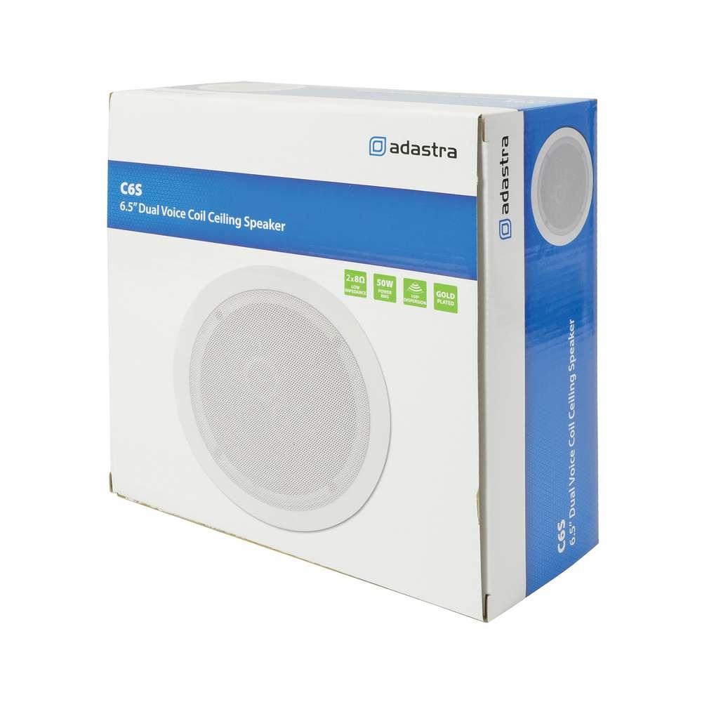 Adastra C6S 6.5" Single Stereo Ceiling Speaker (Each) Custom Install Speakers Adastra
