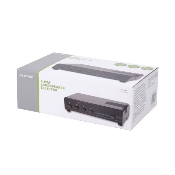 AV Link 4 Way Protected Speaker Selector Switch Audio Accessories AV Link