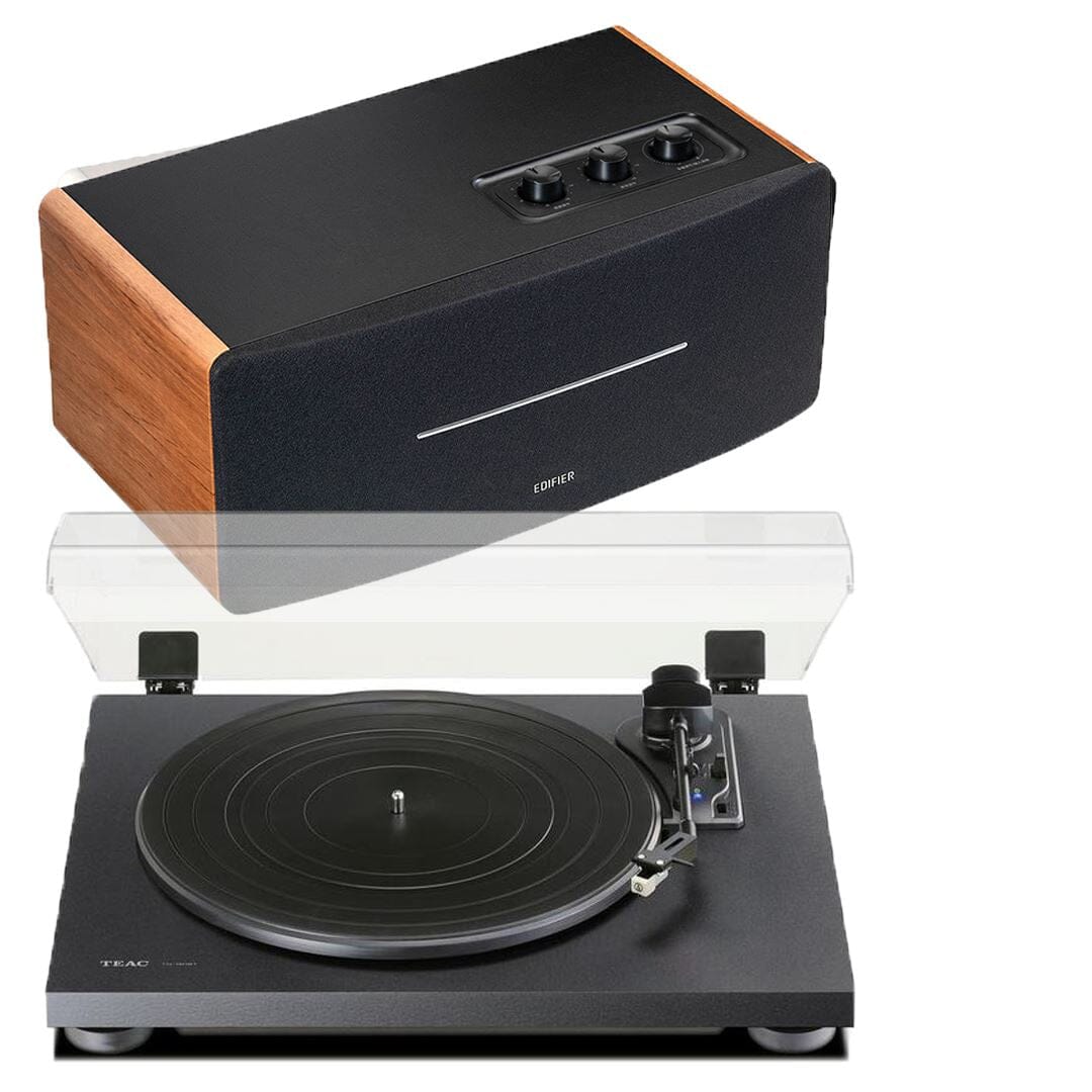 Edifier D12 & TEAC TN180BT Bluetooth Turntable with Speakers Bundle TECH4