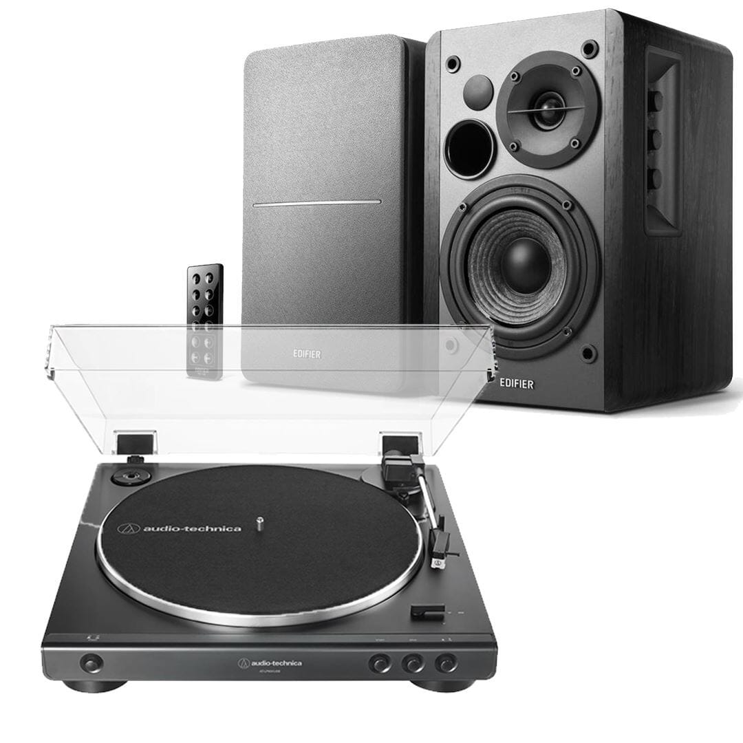 Edifier R1280DB & Audio-Technica LP60XBT Bluetooth Turntable & Speaker Bundle Turntable Bundles Audio Technica Black Black