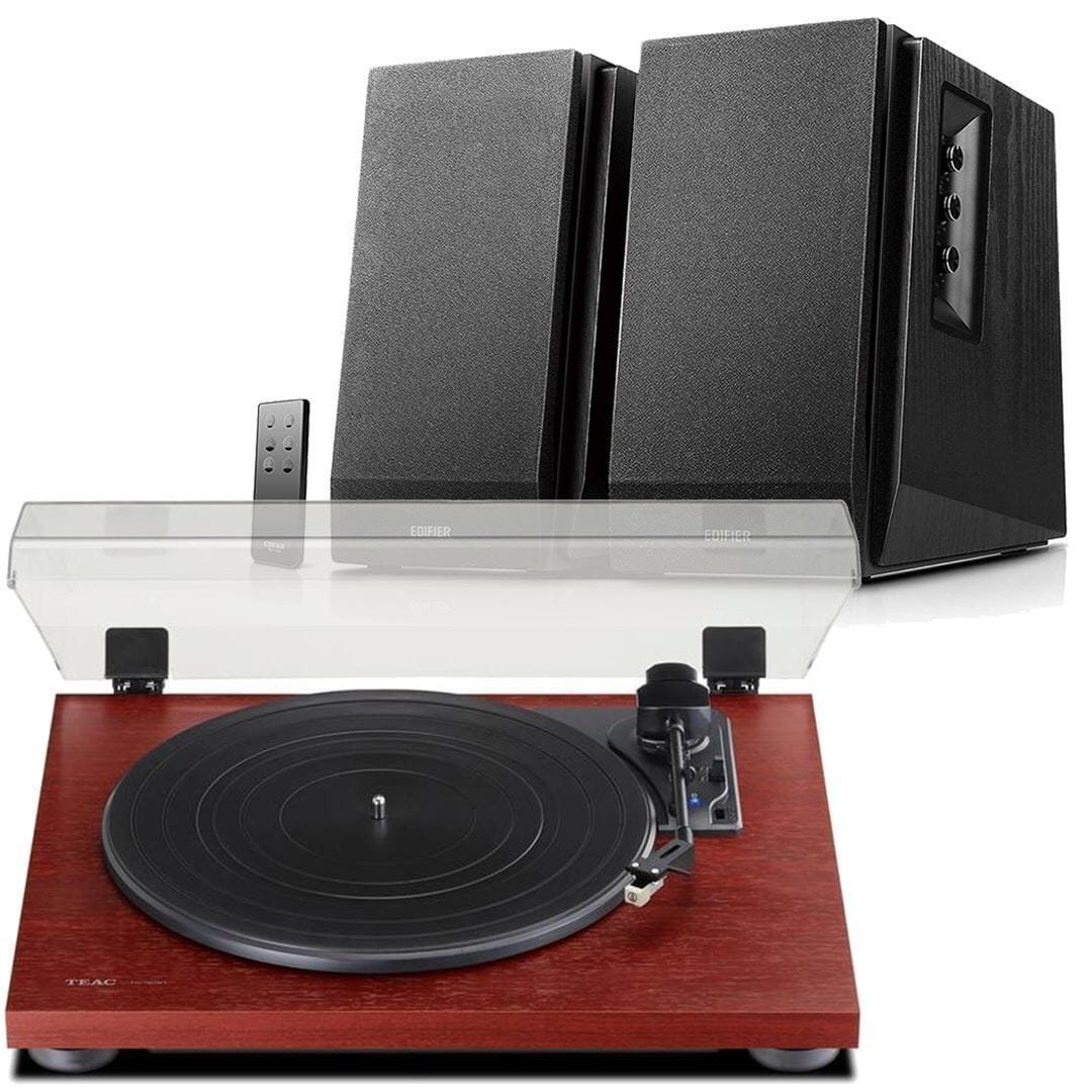 Edifier R1700BT & TEAC TN-180BT Turntable & Speaker Bundle with Bluetooth Turntable Bundles TEAC Black Cherry