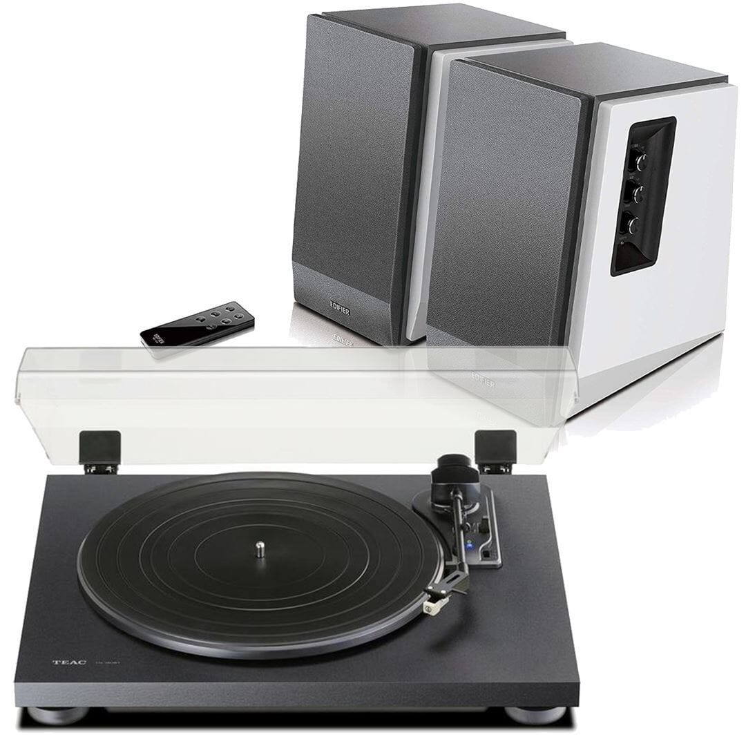 Edifier R1700BT & TEAC TN-180BT Turntable & Speaker Bundle with Bluetooth Turntable Bundles TEAC White Black