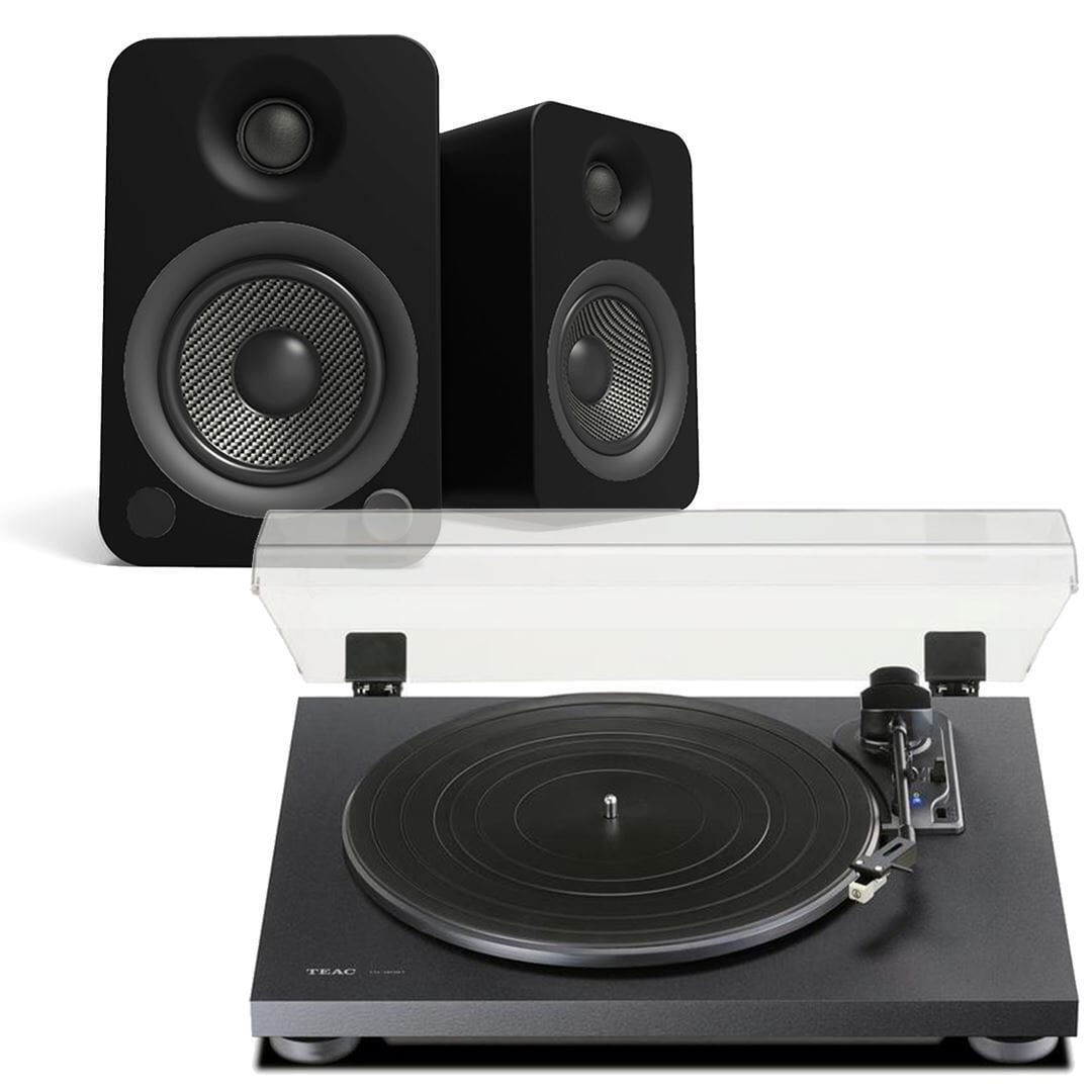 Kanto Audio YU4 Bluetooth Speaker & TEAC TN-180BT Turntable & Speaker Bundle Turntable Bundles TEAC Black Black
