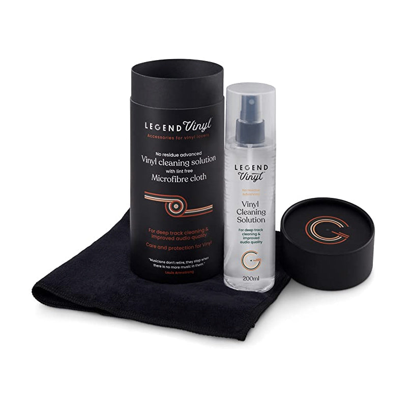 Legend Vinyl Cleaning Solution & Microfibre Cloth Turntable Accessories Legend Vinyl