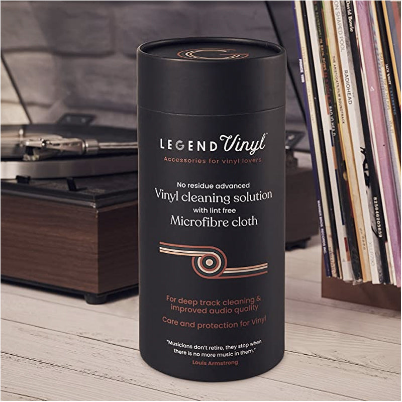Legend Vinyl Cleaning Solution & Microfibre Cloth Turntable Accessories Legend Vinyl