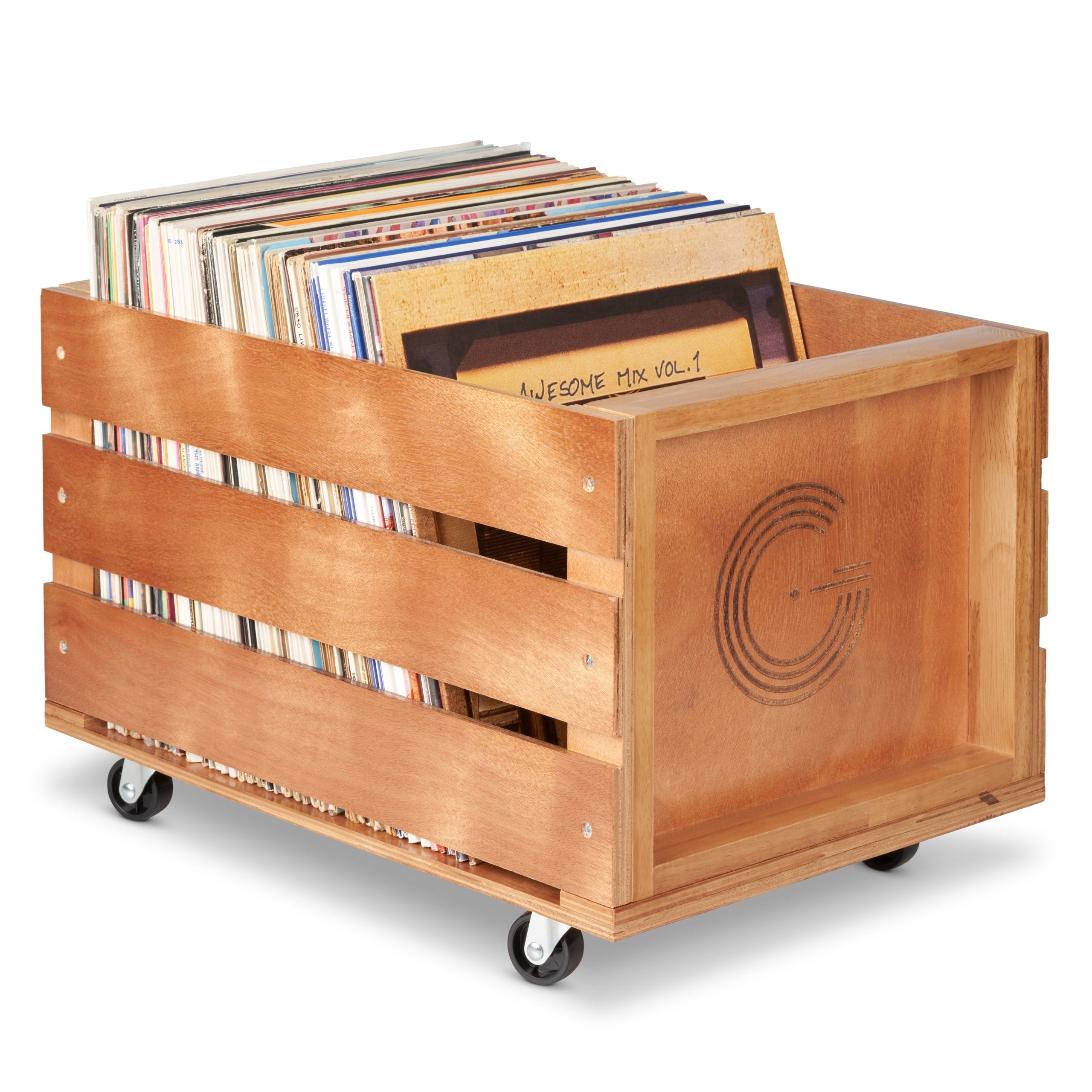 Legend Vinyl LP Wooden Storage Crate Turntable Accessories Legend Vinyl