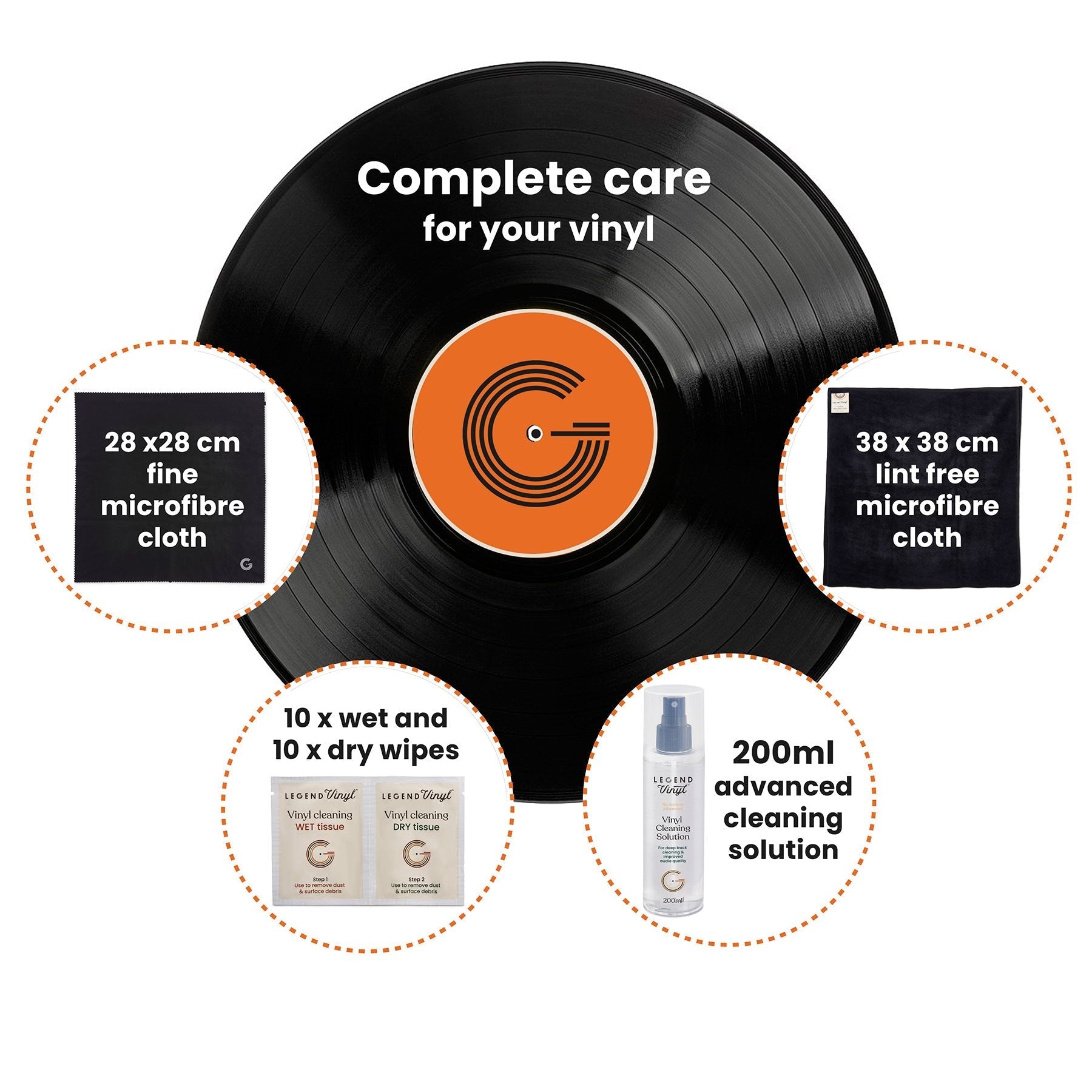 Legend Vinyl Record Cleaning Kit Turntable Accessories Legend Vinyl