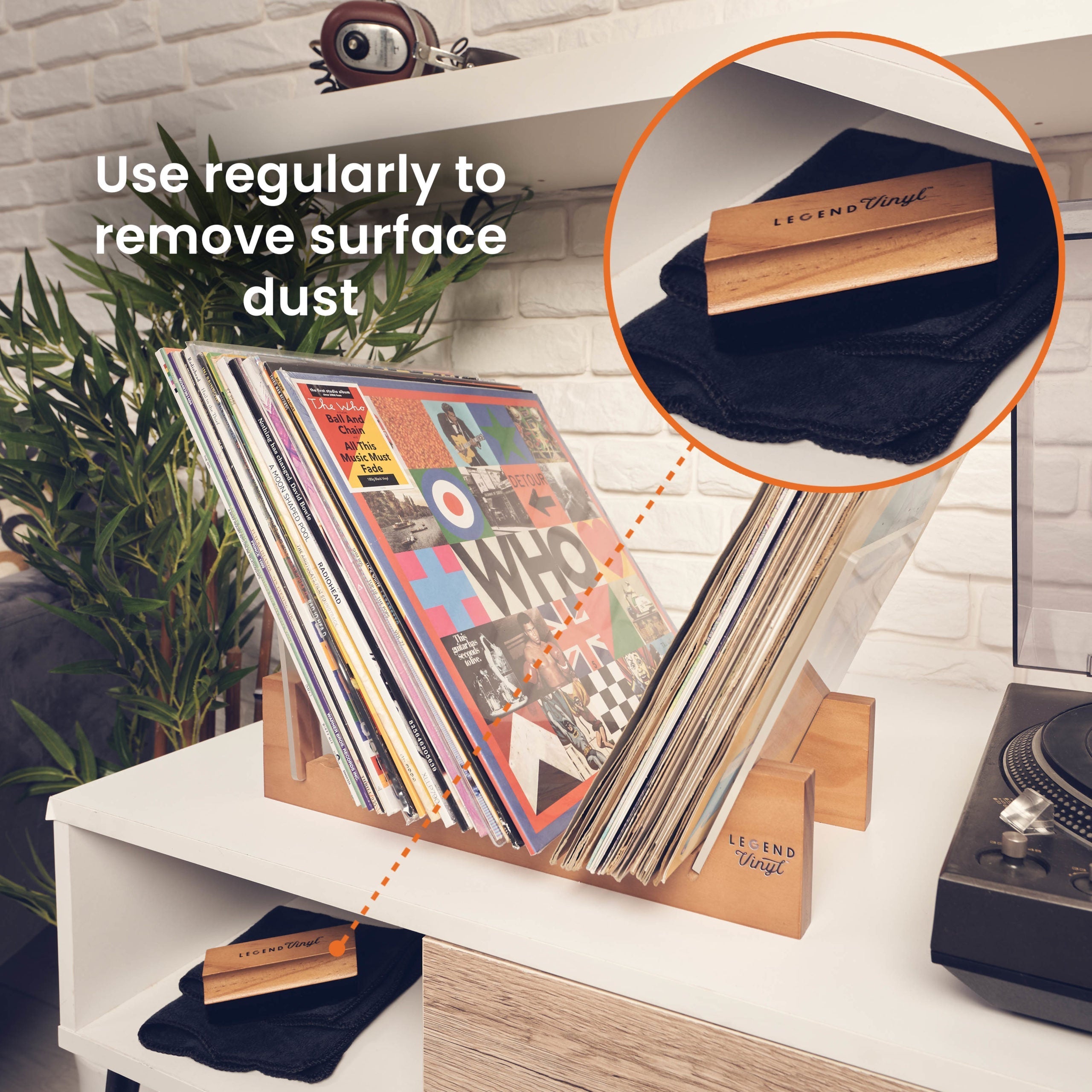 Legend Vinyl Velvet Dust Brush Turntable Accessories Legend Vinyl