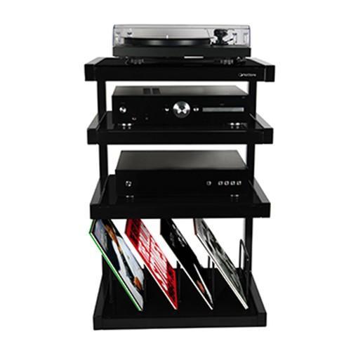 Norstone Esse Hi-Fi Vinyl Stand - Black / Black AV Furniture Norstone