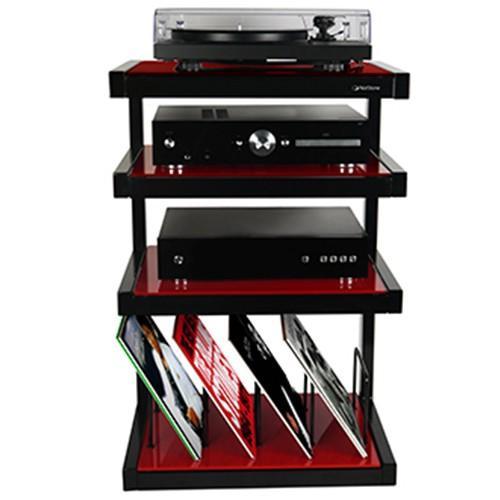 Norstone Esse Hi-Fi Vinyl Stand - Red AV Furniture Norstone