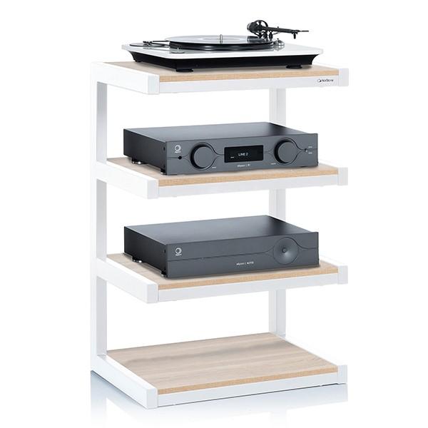 Norstone ESSE HiFi Stand - White & Oak AV Furniture Norstone