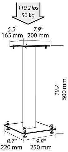 Norstone Stylum 1 50CM Speaker Stands (Pair) Speaker Brackets & Stands Norstone
