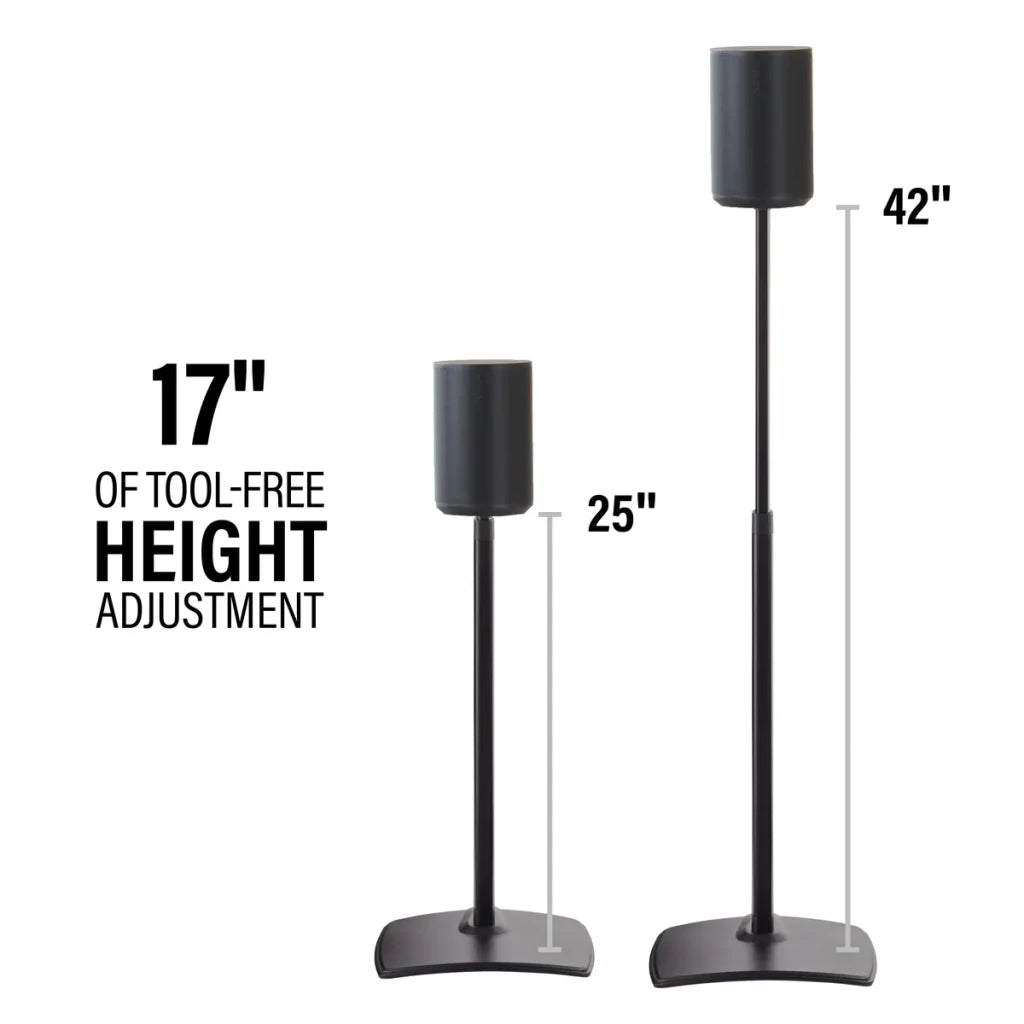 Sanus Height Adjustable Speaker Stands for Sonos Era 100™ - Pair Speaker Brackets & Stands Sanus