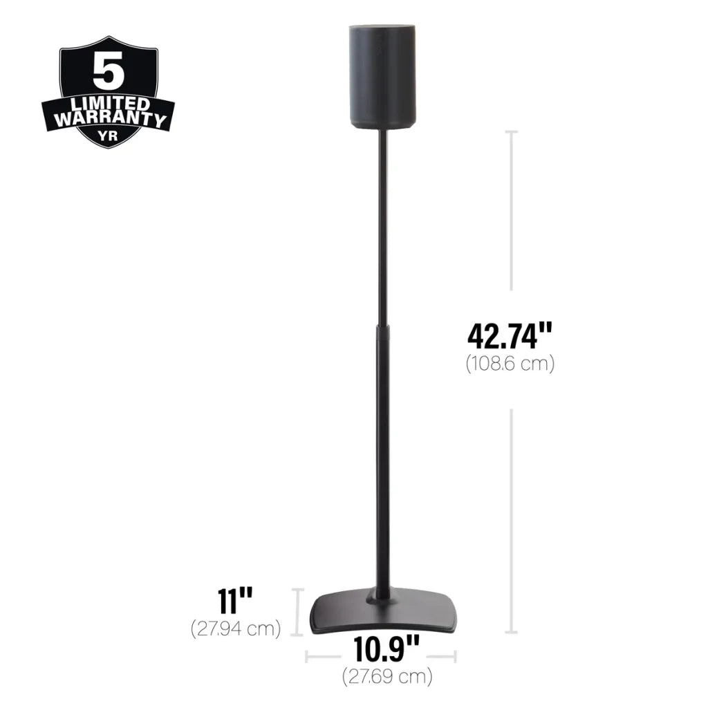 Sanus Height Adjustable Speaker Stands for Sonos Era 100™ - Pair Speaker Brackets & Stands Sanus