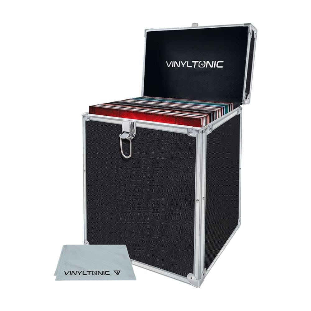 Vinyl Tonic 12" Vinyl Record Storage Case + FREE Record Cloth Turntable Accessories Vinyl Tonic