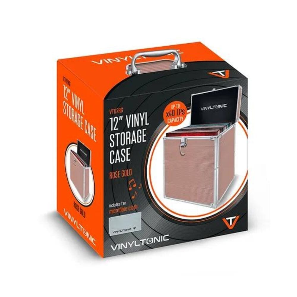 Vinyl Tonic 12" Vinyl Record Storage Case + FREE Record Cloth Turntable Accessories Vinyl Tonic
