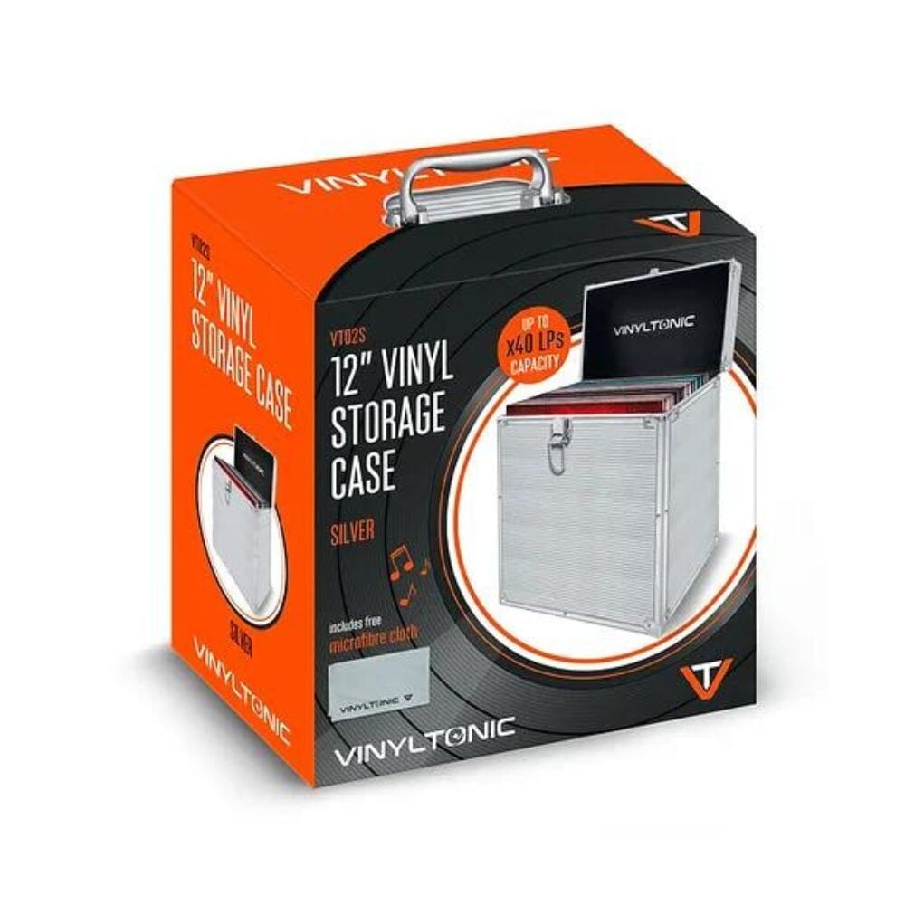 Vinyl Tonic 12" Vinyl Record Storage Case + FREE Record Cloth Turntable Accessories Vinyl Tonic