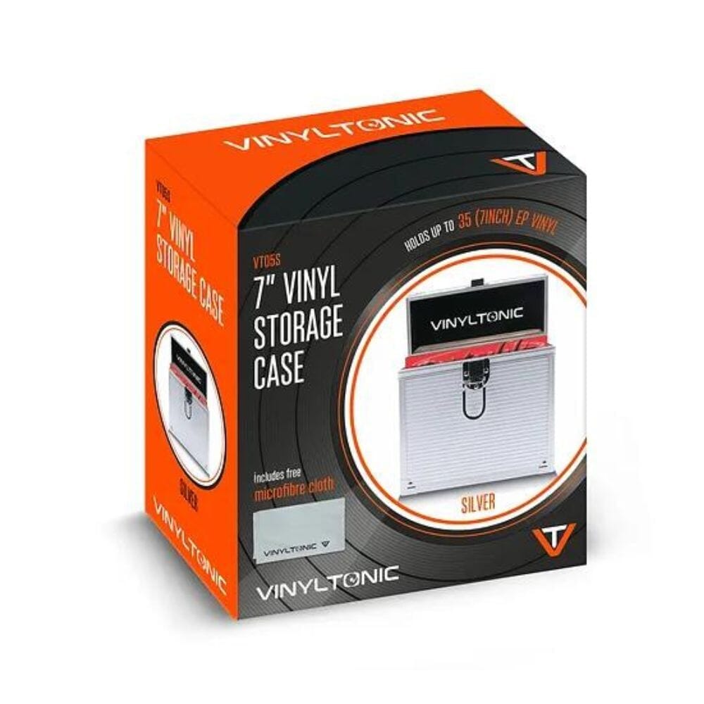 Vinyl Tonic 7" Vinyl Storage Case + FREE Record Cloth Turntable Accessories Vinyl Tonic