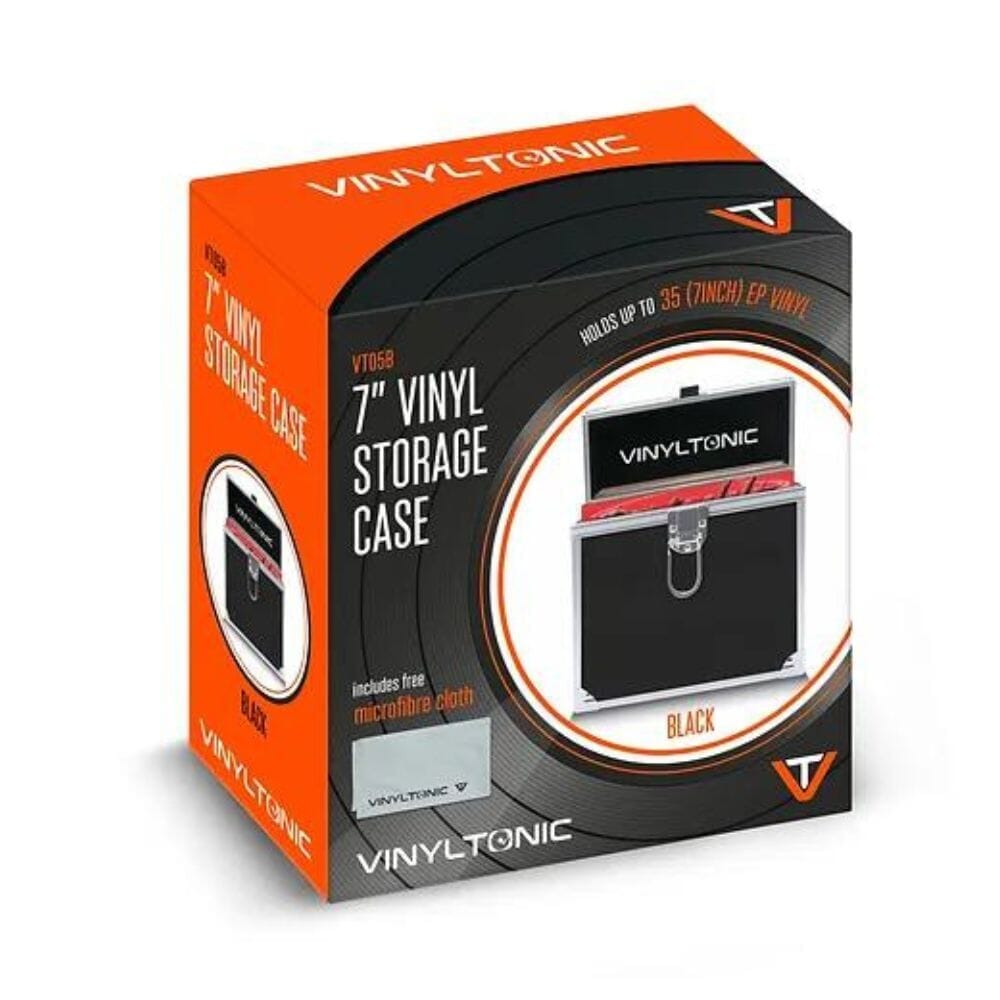 Vinyl Tonic 7" Vinyl Storage Case + FREE Record Cloth Turntable Accessories Vinyl Tonic