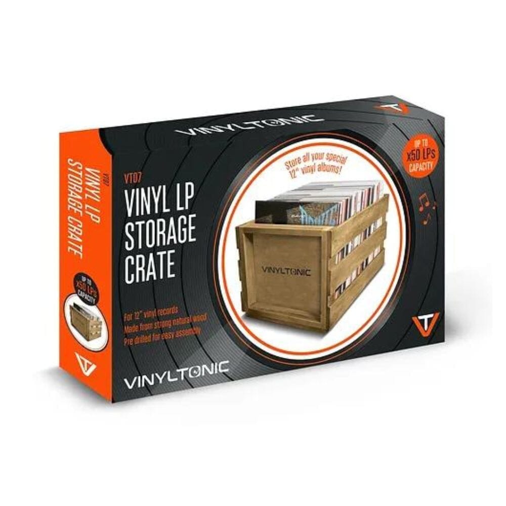 Vinyl Tonic VT07- Vinyl LP Storage Crate (x50 LP) Turntable Accessories Vinyl Tonic