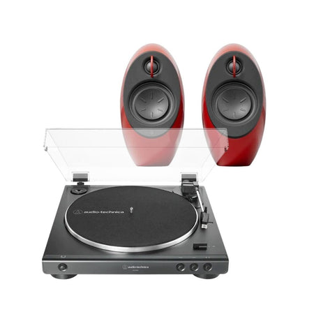 Edifier E25HD 2.0 Speakers + Audio-Technica LP60X Fully Automatic Turntable Turntable Bundles Edifier Red 