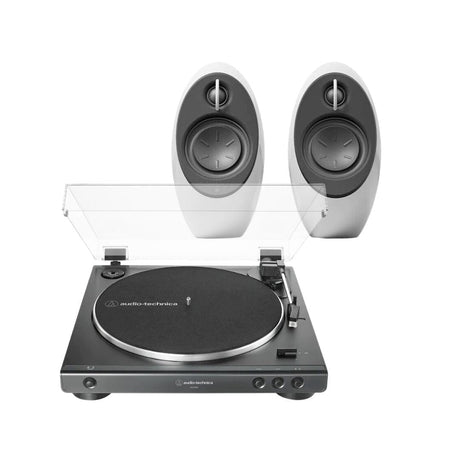 Edifier E25HD 2.0 Speakers + Audio-Technica LP60X Fully Automatic Turntable Turntable Bundles Edifier White 