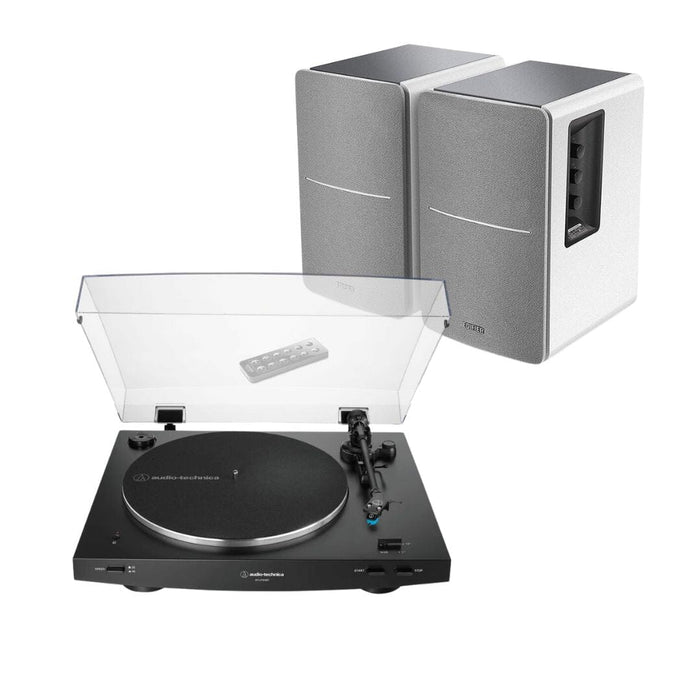 Edifier R1280DB + Audio-Technica AT-LP3XBT Turntable with Bluetooth Speakers Turntable Bundles Edifier White Black 