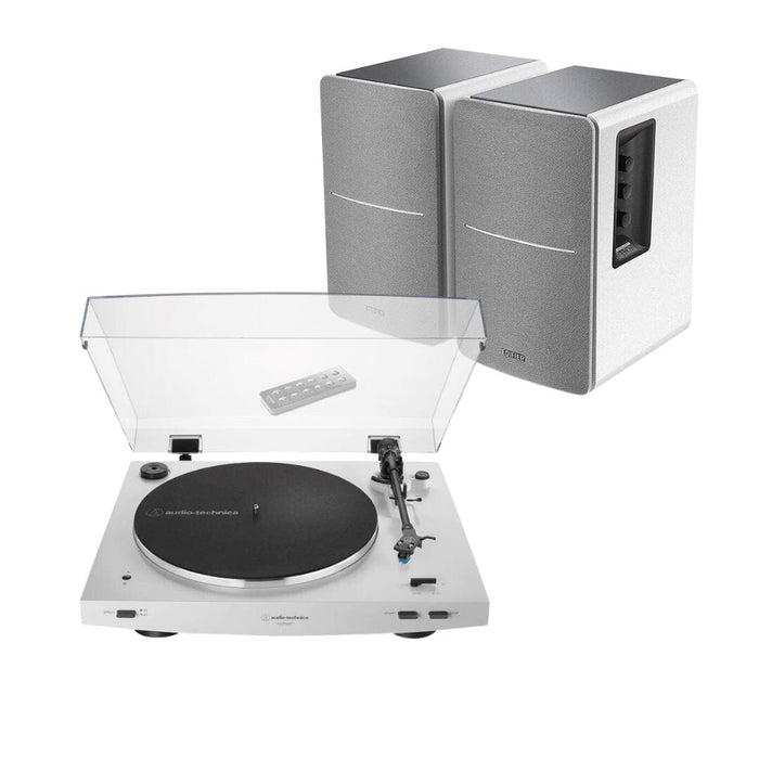Edifier R1280DB + Audio-Technica AT-LP3XBT Turntable with Bluetooth Speakers Turntable Bundles Edifier White White 